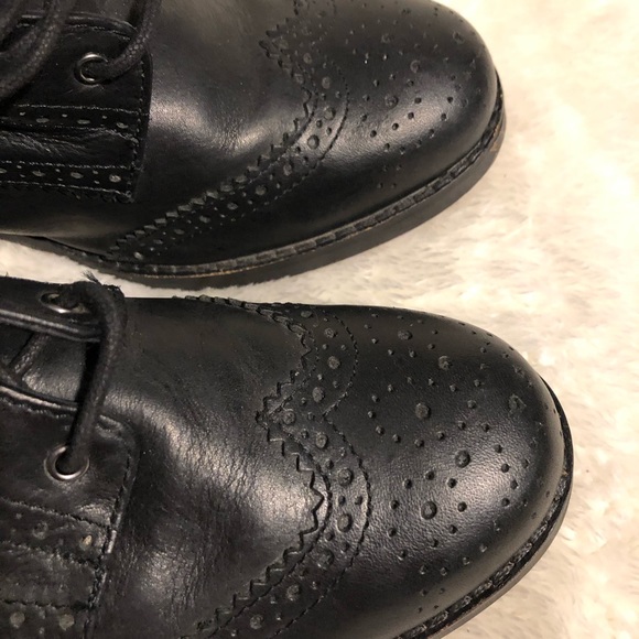 TOPSHOP Leather Lace Up Ankle Boots Size 9/39 - Picture 14 of 14